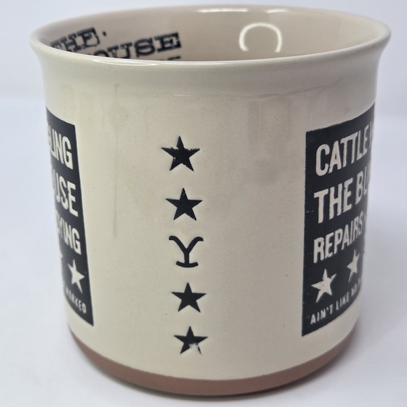 Yellowstone Bunkhouse Mug Dutton Ranch Cowboy Protect The Brand 20oz NWT - Picture 4 of 8